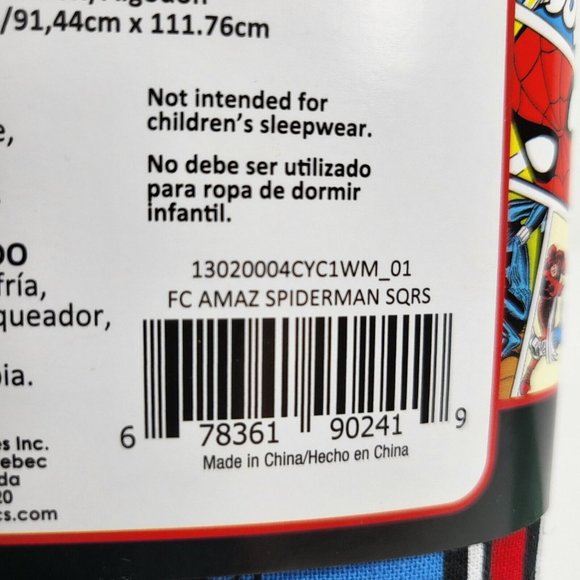 Marvel Comic Book Print Spiderman Cut Fabric 1 Yard 100% Cotton 36" X 44" Heroes - Picture 12 of 14